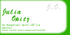 julia opitz business card